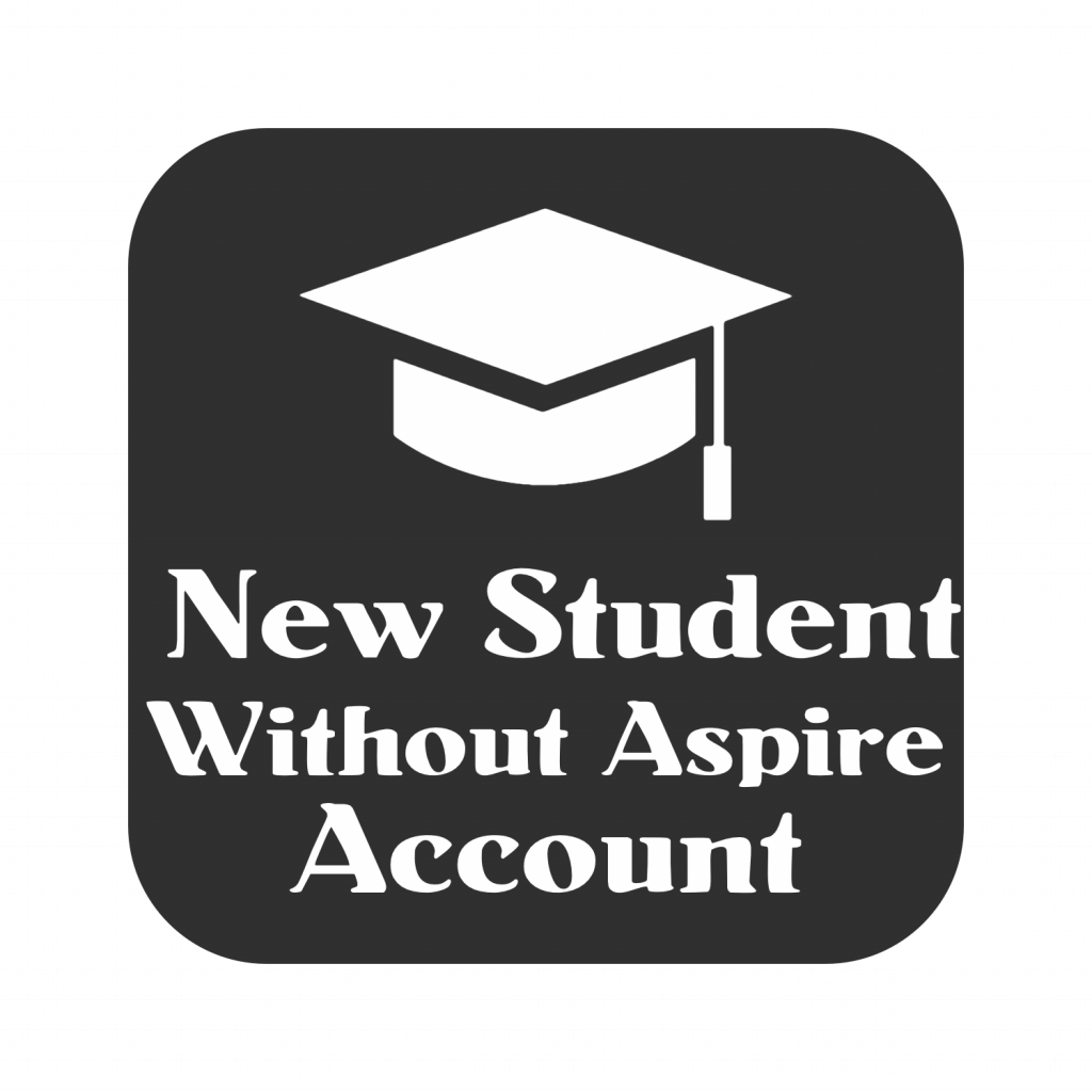 go to registration instructions for new students who do not have an aspire account